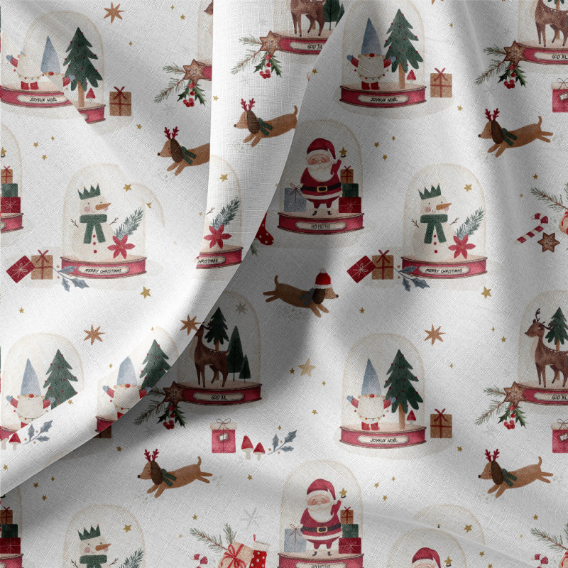 Printed Cotton JOULUA White / Red